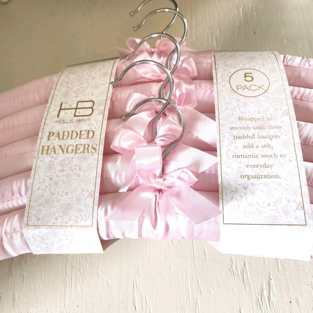 Hollis Bryn Pink Padded Hangers In 5 Pack